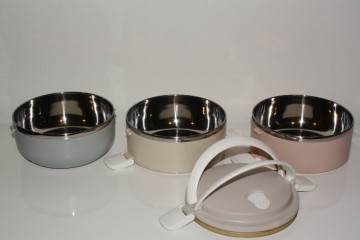 Naturel kleurige 3 lagen bentobox