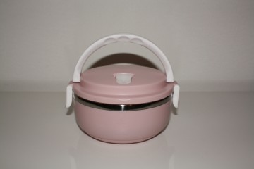 Licht roze 3 lagen bento box