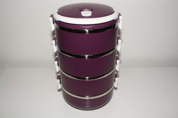 Aubergine paarse 4 lagen bento box