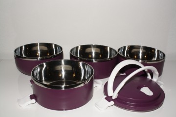 Aubergine paarse 4 lagen bento box
